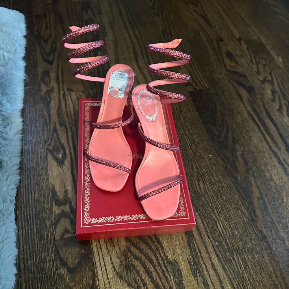 Beautiful Glittery Ankle Strap Rene Coavilla sandals. NIB
